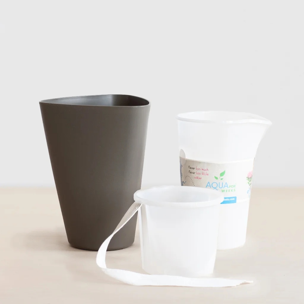 Zelfwaterende plantenpot - Basel - Taupe - P12