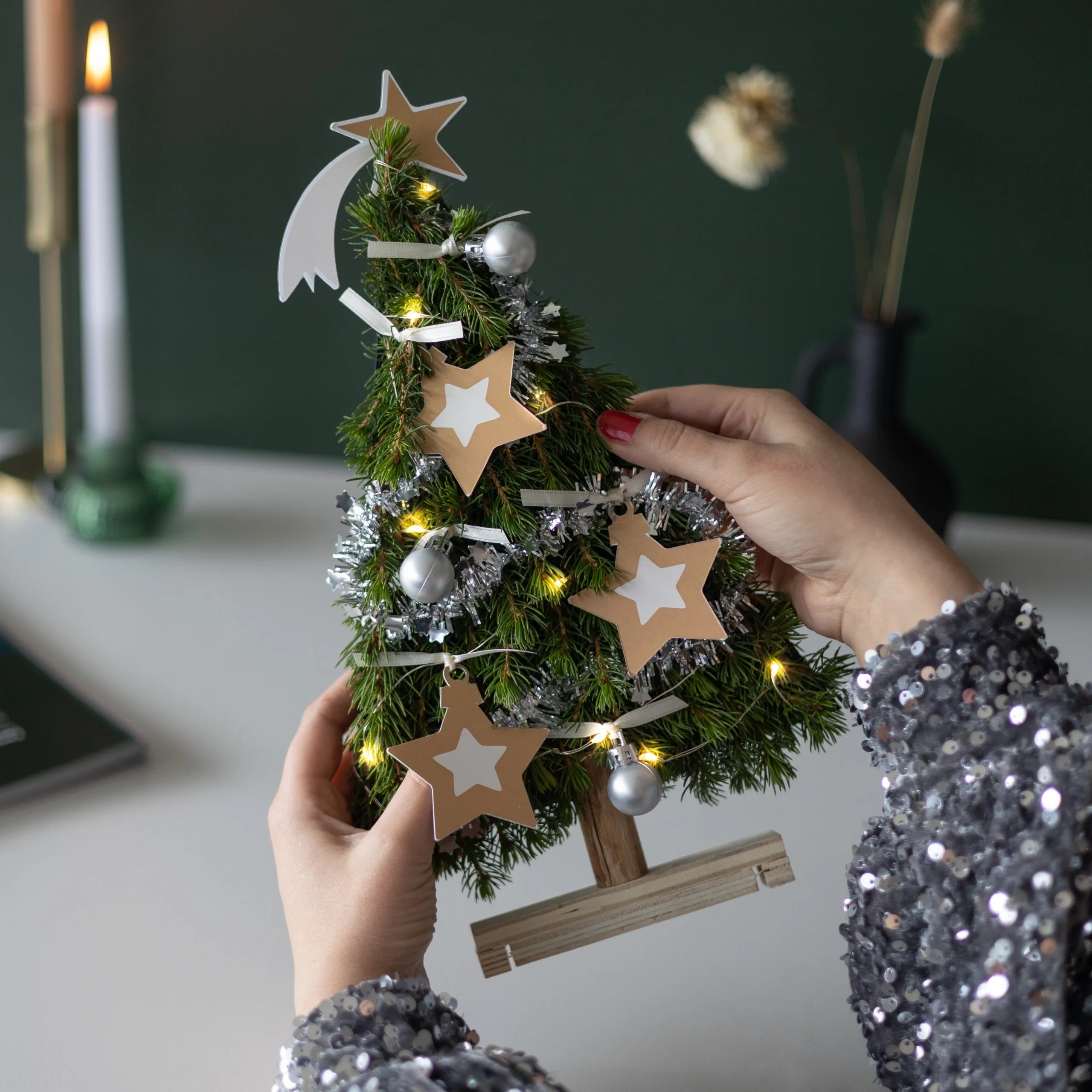 Kerstboom sparkle DIY