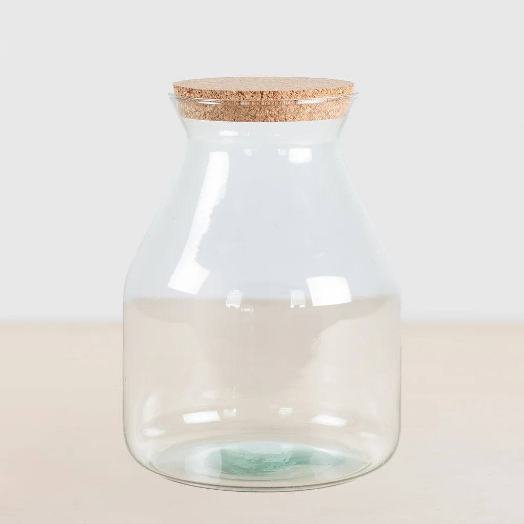 Terrarium glazen pot met kurk deksel-[1024]
